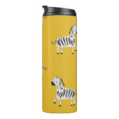 Zebra für Kinder: Nahtloses Muster Thermosbecher (Nach rechts gedreht)