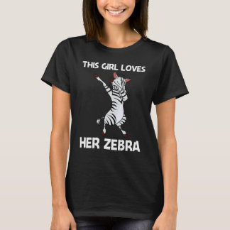 Zebra für Mädchen Kinder Afrikanischer Zoo Tier T-Shirt
