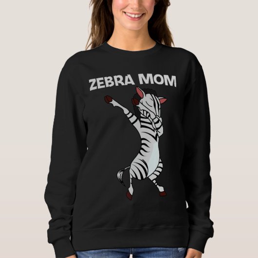 Zebra für Mama Mutter Afrikanisches Zoo Tier Sweatshirt (Vorderseite)