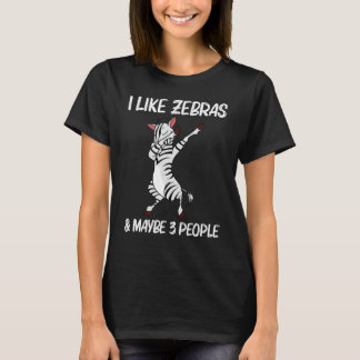 Zebra für Männer Frauen Afrikanischer Zoo Tier T-Shirt
