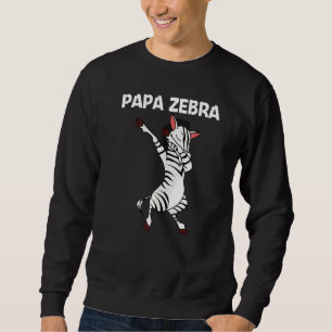 Zebra für Männer Vater Afrikanisches Zoo-Tier Sweatshirt