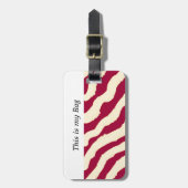 Zebra Fur Muster Gepäckanhänger (Vorderseite vertikal)