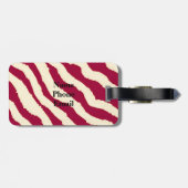 Zebra Fur Muster Gepäckanhänger (Rückseite horizontal)