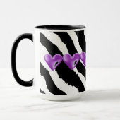 Zebra Fur Print mit Herz Tasse (Links)