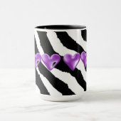 Zebra Fur Print mit Herz Tasse (Zentrum)