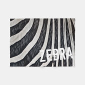 Zebra Fur Schwarz-Weiß-Design für Tierlover Fleecedecke (Vorderseite (Horizontal))
