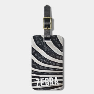 Zebra Fur Schwarz-Weiß-Design für Tierlover Gepäckanhänger