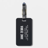 Zebra Fur Schwarz-Weiß-Design für Tierlover Gepäckanhänger (Rückseite vertikal)