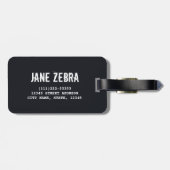 Zebra Fur Schwarz-Weiß-Design für Tierlover Gepäckanhänger (Rückseite horizontal)