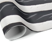Zebra Fur Schwarz-Weiß-Design für Tierlover Geschenkpapier (Rolleneckpunkt)