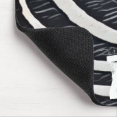 Zebra Fur Schwarz-Weiß-Design für Tierlover Mousepad (Ecke)