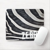 Zebra Fur Schwarz-Weiß-Design für Tierlover Mousepad (Mit Mouse)