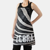 Zebra Fur Schwarz-Weiß-Design für Tierlover Schürze (InSitu)