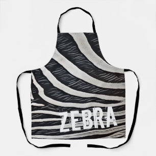 Zebra Fur Schwarz-Weiß-Design für Tierlover Schürze