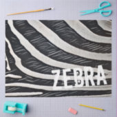 Zebra Fur Schwarz-Weiß-Design für Tierlover Seidenpapier (Basteln)