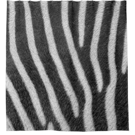Zebra Fur Tiermuster Duschvorhang (Vorderseite)