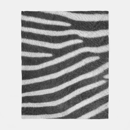 Zebra Fur Tiermuster Fleecedecke (Vorderseite)