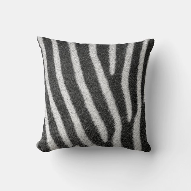 Zebra Fur Tiermuster Kissen (Vorderseite)