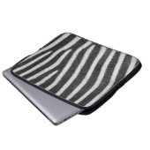 Zebra Fur Tiermuster Laptopschutzhülle (Vorne Knopf)