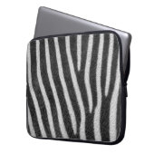 Zebra Fur Tiermuster Laptopschutzhülle (Vorderseite Links)