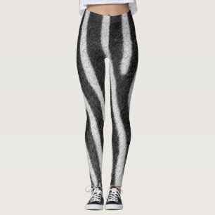 Zebra Fur Tiermuster Leggings