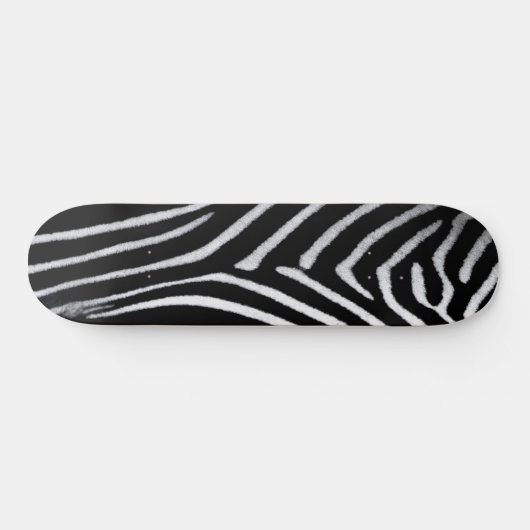Zebra Fur Tiermuster Skateboard (Horizontal)