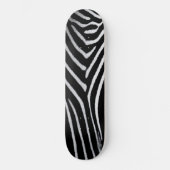 Zebra Fur Tiermuster Skateboard (Vorderseite)
