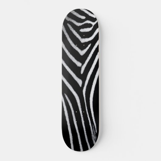 Zebra Fur Tiermuster Skateboard (Vorderseite)
