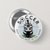 Zebra Fußball  Button (Vorne & Hinten)