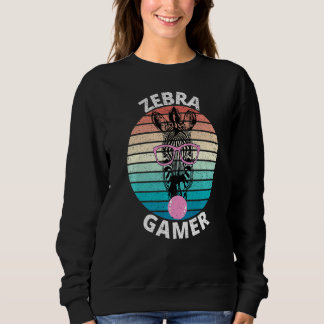 Zebra-Gamer-Grafik für Gamer-Kinder Männer & Fraue Sweatshirt