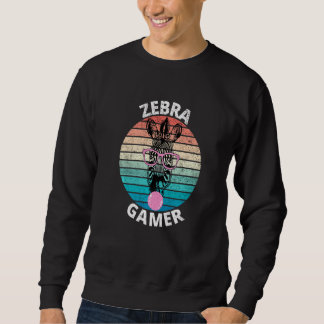 Zebra-Gamer-Grafik für Gamer-Kinder Männer & Fraue Sweatshirt