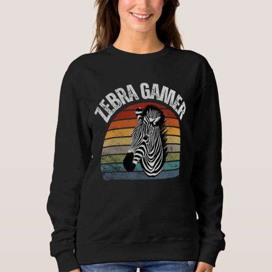 Zebra Gamer Graphic Design For Gamer Kids_1 Sweatshirt (Vorderseite)