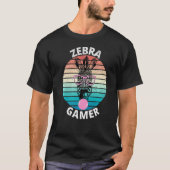 Zebra Gamer Graphic For Gamer Kids Men & Women  T-Shirt (Vorderseite)