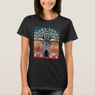 Zebra Gamer kann dich nicht hören, ich spiele Zebr T-Shirt