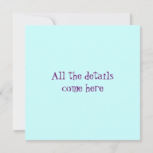 Zebra Geburtstag Einladung (Rückseite)