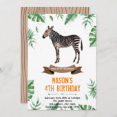 Zebra-Geburtstagsdusche Dankeskarte (Vorne/Hinten)