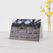 Zebra Geburtstagskarte Karte (Gelbe Blume)