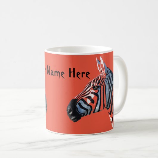 Zebra geht Tasse voran (VorderseiteRechts)