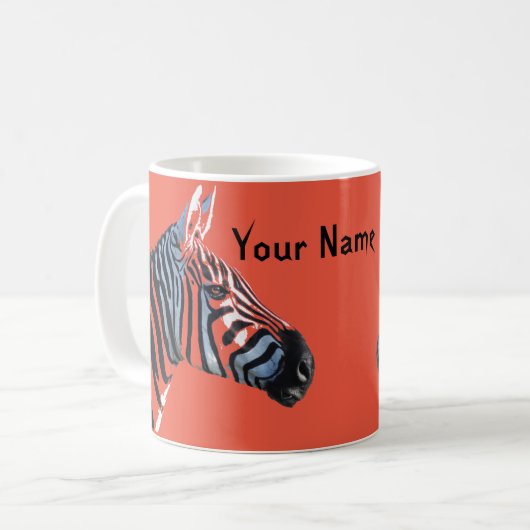 Zebra geht Tasse voran (Vorderseite Links)