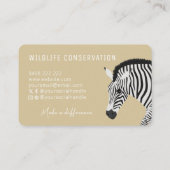 Zebra-Gelb Visitenkarte (Rückseite)