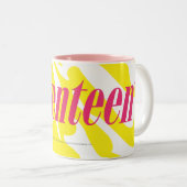 Zebra-Gelb Zweifarbige Tasse (VorderseiteRechts)