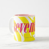 Zebra-Gelb Zweifarbige Tasse (Vorderseite Links)