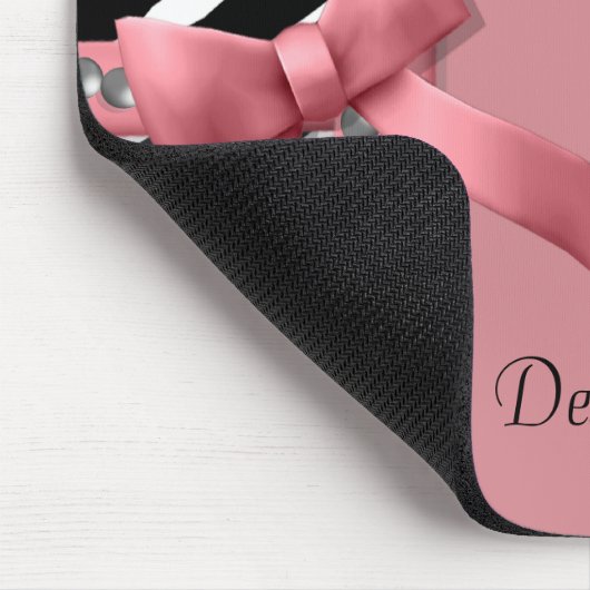 Zebra-Gemische in Rosa und Weiß Mousepad (Ecke)