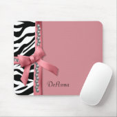 Zebra-Gemische in Rosa und Weiß Mousepad (Mit Mouse)