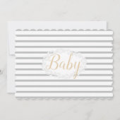 Zebra Gender Neutral Safari Baby Dusche Einladung (Rückseite)