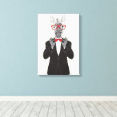 Zebra Gentleman Leinwanddruck (Insitu (Holzboden))