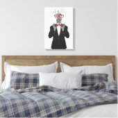 Zebra Gentleman Leinwanddruck (Insitu (Schlafzimmer))