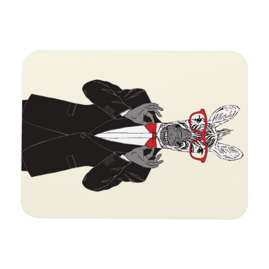 Zebra Gentleman Magnet (Horizontal)