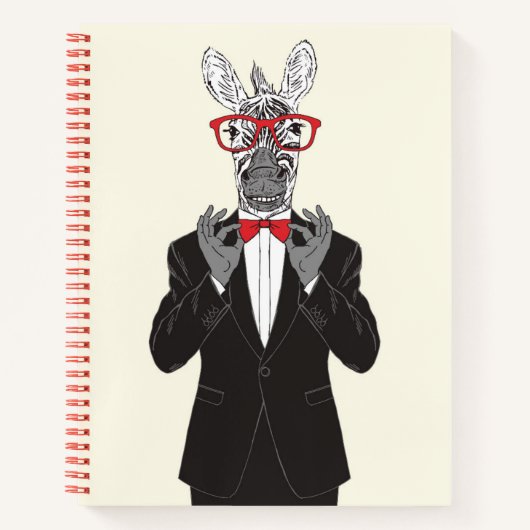 Zebra Gentleman Notizblock (Vorderseite)