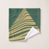 Zebra, geometrisch cyan & beige badhandtuch set (Waschlappen)